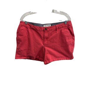 Essentials Womens Coral Cotton Blend 5 Inch Chino Shorts Size 14